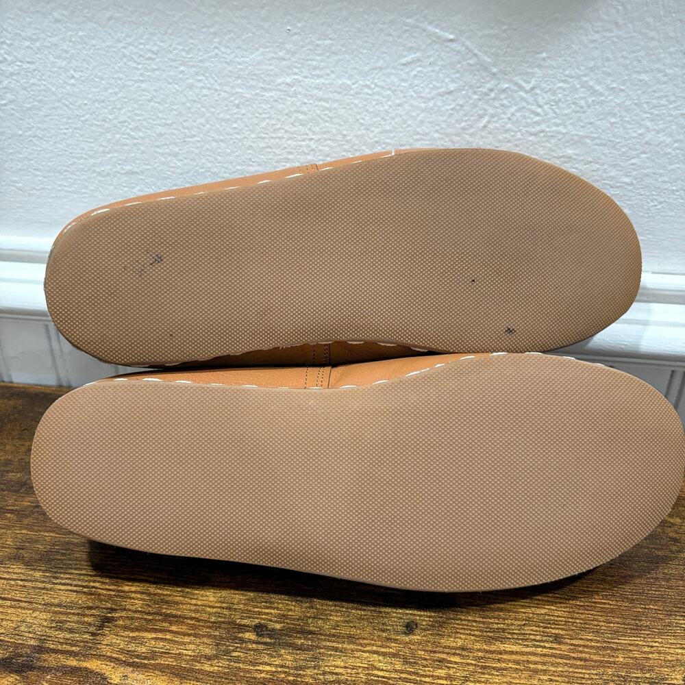 Sabah Mens Size 41 US 9-9.5 Shoes Turkish Brown Tan Leather Slip On Handmade - Picture 5 of 13